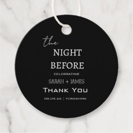Vielen Dank einfach schwarz die Nacht vor Hochzeit Geschenkanhänger