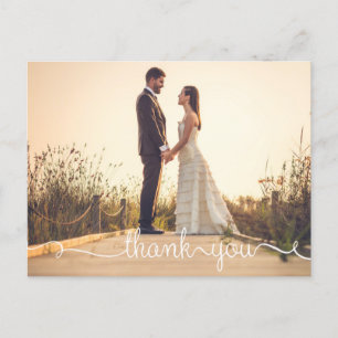 Vielen Dank, einfache Script Wedding Postcard Postkarte