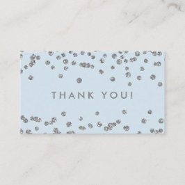 Vielen Dank einfügen Silver Glitzer Confetti Ice B Begleitkarte