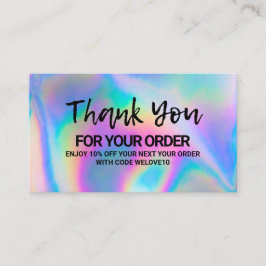 Vielen Dank Elegant Holographic instagram Discount Visitenkarte