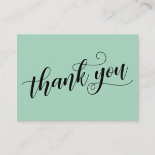 Vielen Dank Elegant Typografy Green Gastgeschenk H Begleitkarte