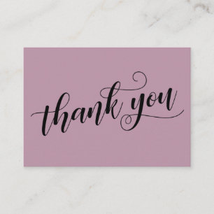 Vielen Dank Elegant Typografy Mauve Gastgeschenk H Begleitkarte
