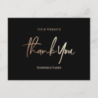 Vielen Dank Elegante Imitate Gold Foil Black Busin