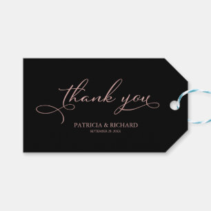 Vielen Dank - Elegante Rose Gold Gastgeschenk Hoch Geschenkanhänger