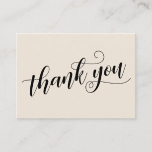 Vielen Dank Elegante Typografie Cream Gastgeschenk Begleitkarte