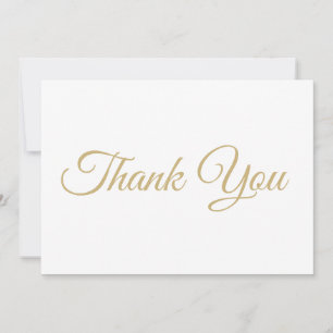 Vielen Dank, elegantes Drehbuch Gold weiße Karte