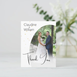Vielen Dank Elegantes Foto Chic Moderne Hochzeit Postkarte