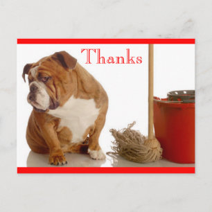 Vielen Dank, English Bulldog Puppy Dog Postkarte