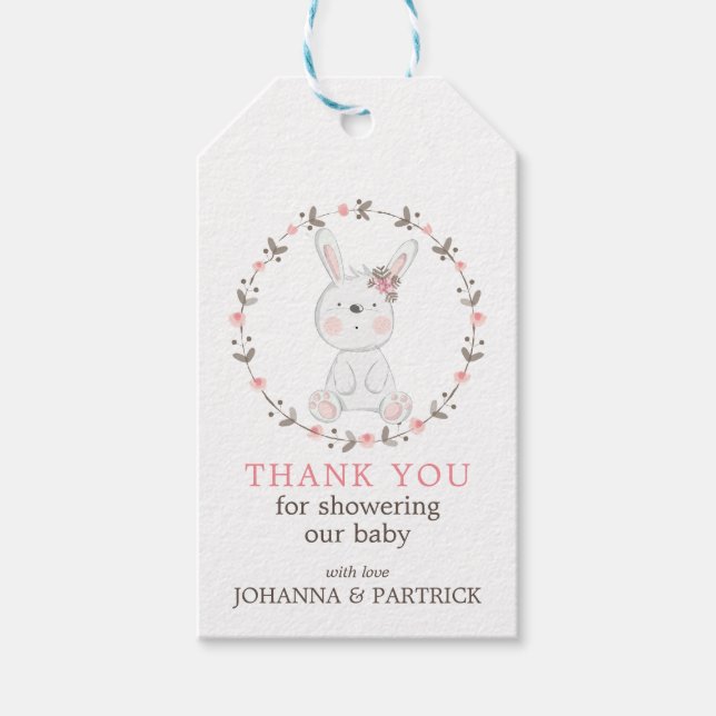 Vielen Dank, es ist eine Baby Baby Baby Babydusche Geschenkanhänger (Vorderseite)