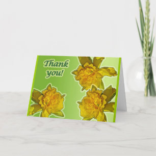 Vielen Dank, Extravagant Frilled Daffodils Card Dankeskarte