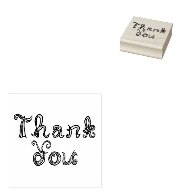 Vielen Dank, Fabric Schriftart Wood Art Briefmarke Gummistempel (Stempel)