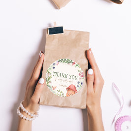 Vielen Dank, Fairy Enchanted Forest Gastgeschenk Runder Aufkleber