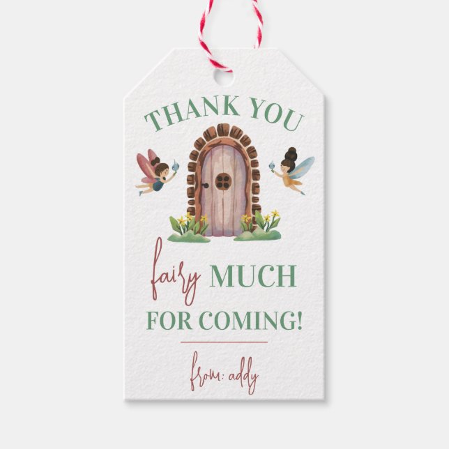 Vielen Dank! Fairy Garden House Geschenkanhänger (Vorderseite)