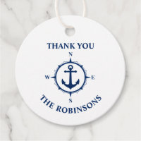 Vielen Dank Familie Name Compass Anchor Blue White