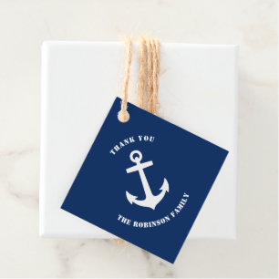 Vielen Dank Familie Name Nautical Boat Anchor Navy Geschenkanhänger