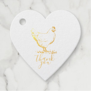Vielen Dank Farmhouse Chicken Hen Logo Luxus Geschenkanhänger