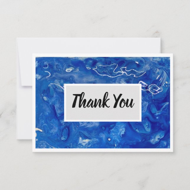 Vielen Dank Flat 3.5" x 5" Notecard - Blau Dankeskarte (Vorderseite)