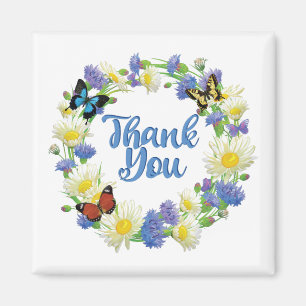 Vielen Dank - Floral Handwriting Vielen Dank Magnet