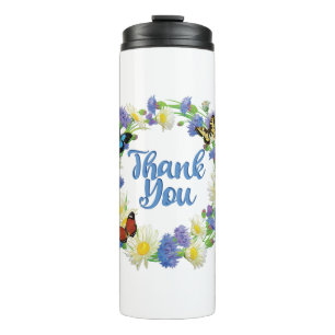 Vielen Dank - Floral Handwriting Vielen Dank Thermosbecher