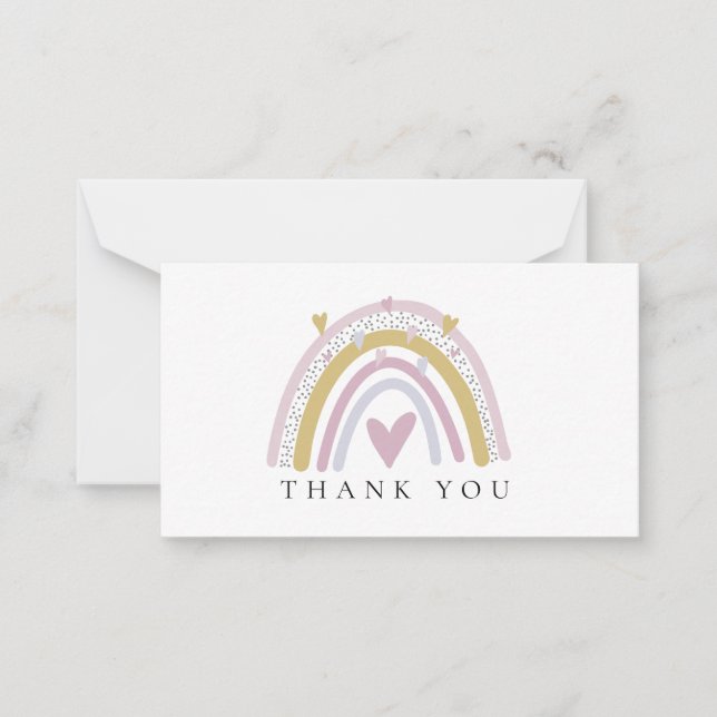Vielen Dank, Floristenkarte mit Regenbogen Mitteilungskarte (Vorderseite)