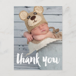 Vielen Dank Foto Baby Birth Ankündigung Postkarte