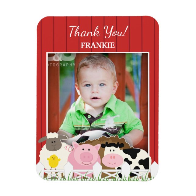 Vielen Dank Foto Farm 3x4 Zoll Premium Magnet (Vertikal)
