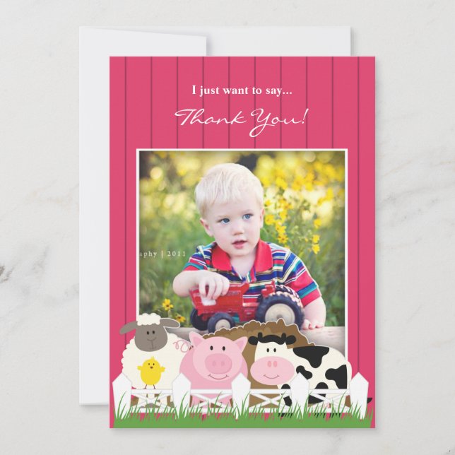 Vielen Dank Foto Farm Flat Einladung (Vorderseite)