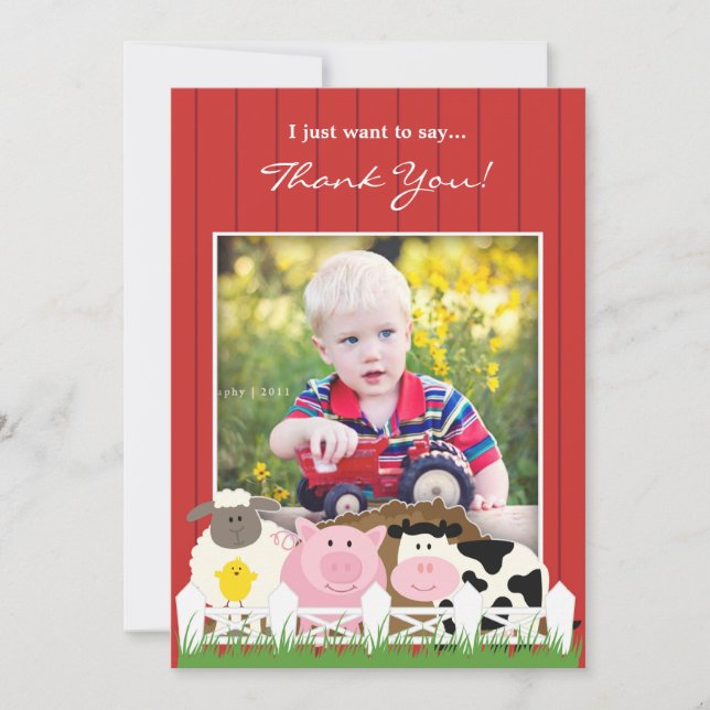 Vielen Dank Foto Farm Flat Einladung (Vorderseite)