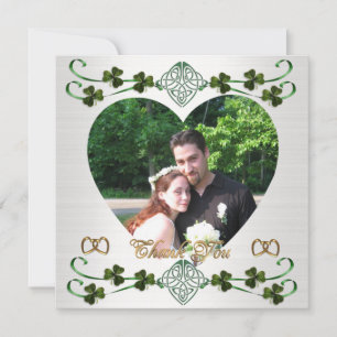 Vielen Dank Foto-Karte Irish Hochzeit Unity Knoten Dankeskarte