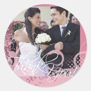 Vielen Dank Foto Sticker (grungy Floral)