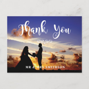 Vielen Dank Foto Wedding Card Paare Postcard Postkarte
