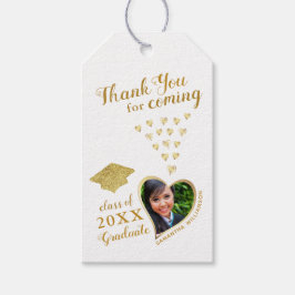 Vielen Dank Foto White and Gold 2025 Abschluss Geschenkanhänger