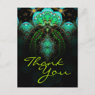 Vielen Dank Fraktal Art Postcard - Individuell Postkarte