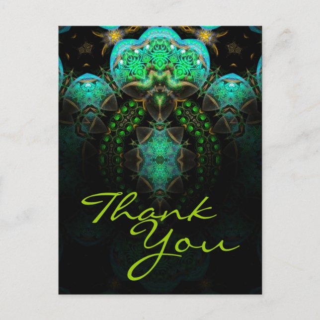 Vielen Dank Fraktal Art Postcard - Individuell Postkarte (Vorderseite)