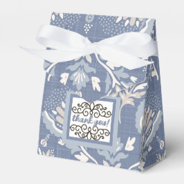 Vielen Dank, Französisch Damask Blue Geschenkschachtel