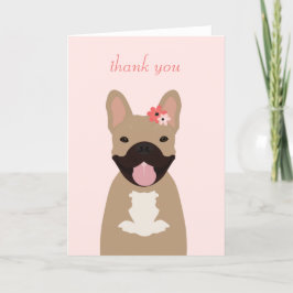 Vielen Dank, französische Bulldogs lächeln Blume P Dankeskarte