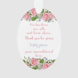 Vielen Dank, Frau Gift Pink Blume Personalisiert Ornament