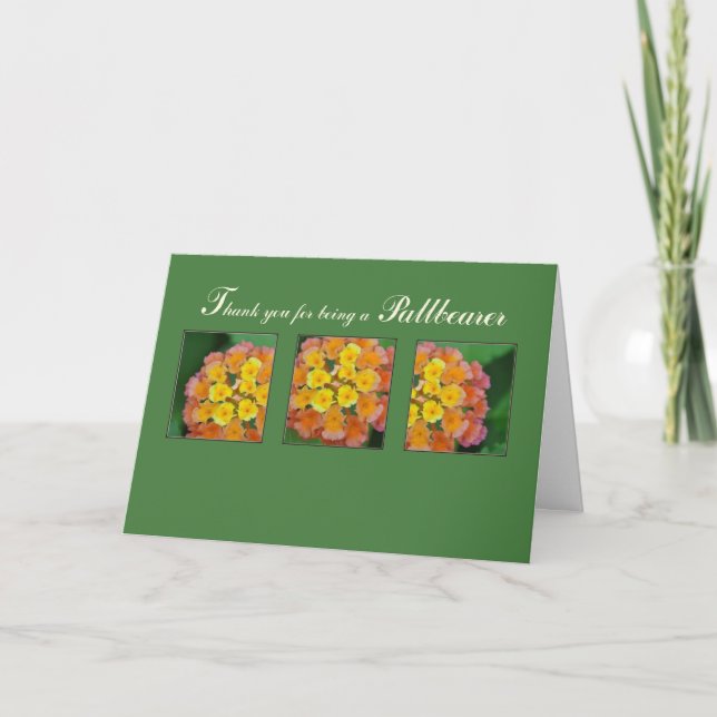 Vielen Dank, Frau Pfarrer, Gedenkfeier, Blume Dankeskarte (Vorderseite)