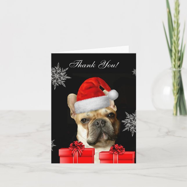 Vielen Dank, French Bulldog notecard Dankeskarte (Vorderseite)