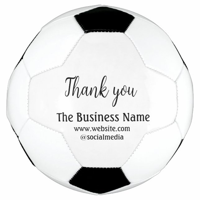 Vielen Dank, fügen Sie den Text für den Firmenname Fußball (Vorderseite)