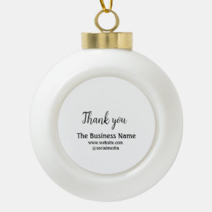 Vielen Dank, fügen Sie den Text für den Firmenname Keramik Kugel-Ornament