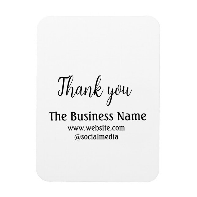 Vielen Dank, fügen Sie den Text für den Firmenname Magnet (Vertikal)