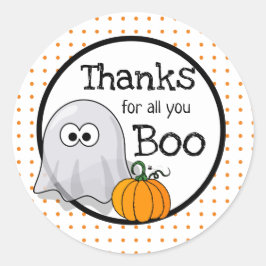 Vielen Dank für alles, was Sie Boo | Halloween Vie Runder Aufkleber