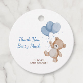 Vielen Dank für Baby Shower Beary Much Geschenkanhänger