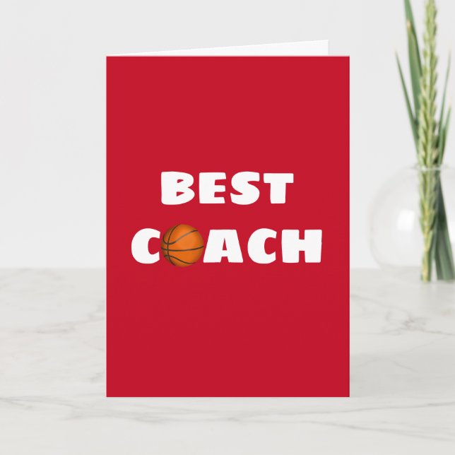 Vielen Dank für Basketball Coach Karte (Vorderseite)