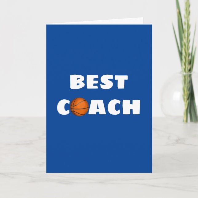 Vielen Dank für Basketball Coach Karte (Vorderseite)