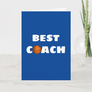 Vielen Dank für Basketball Coach Karte