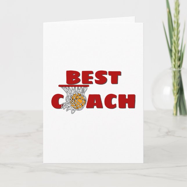 Vielen Dank für Basketball Coach Karte (Vorderseite)