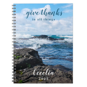 Vielen Dank für Christliches Quote Beach Foto Note Notizblock