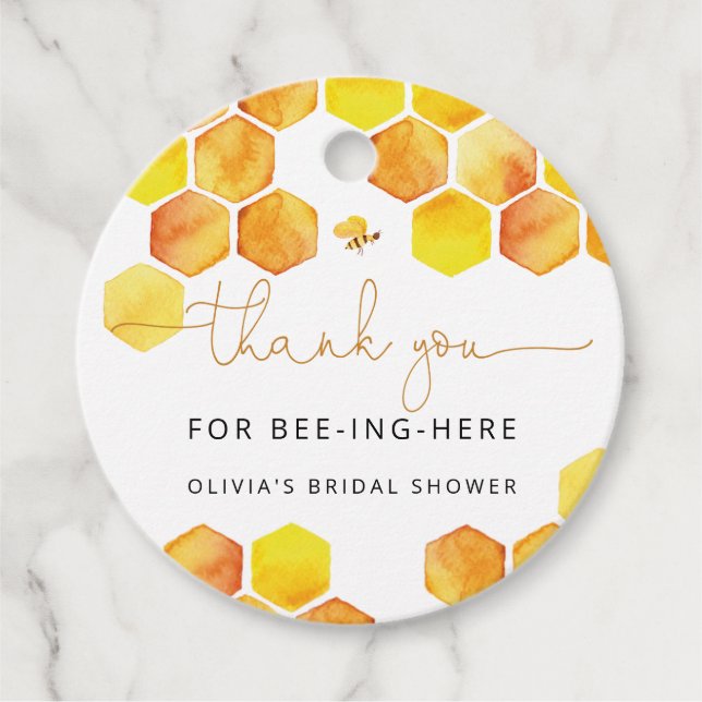 Vielen Dank für das Bienenspiel hier Gefälligkeits Geschenkanhänger (Vorderseite)